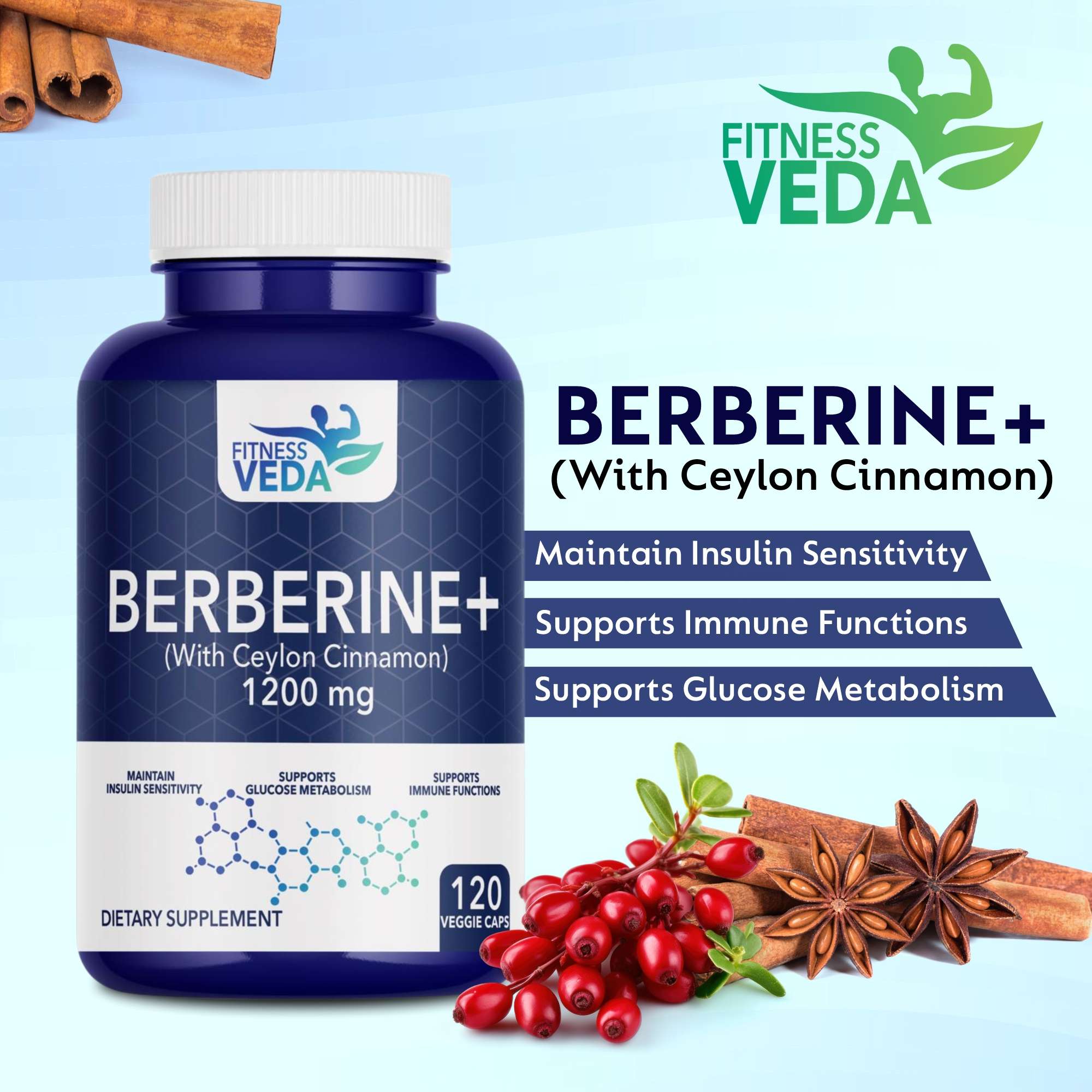 Berberine + With Ceylon Cinnamon 1