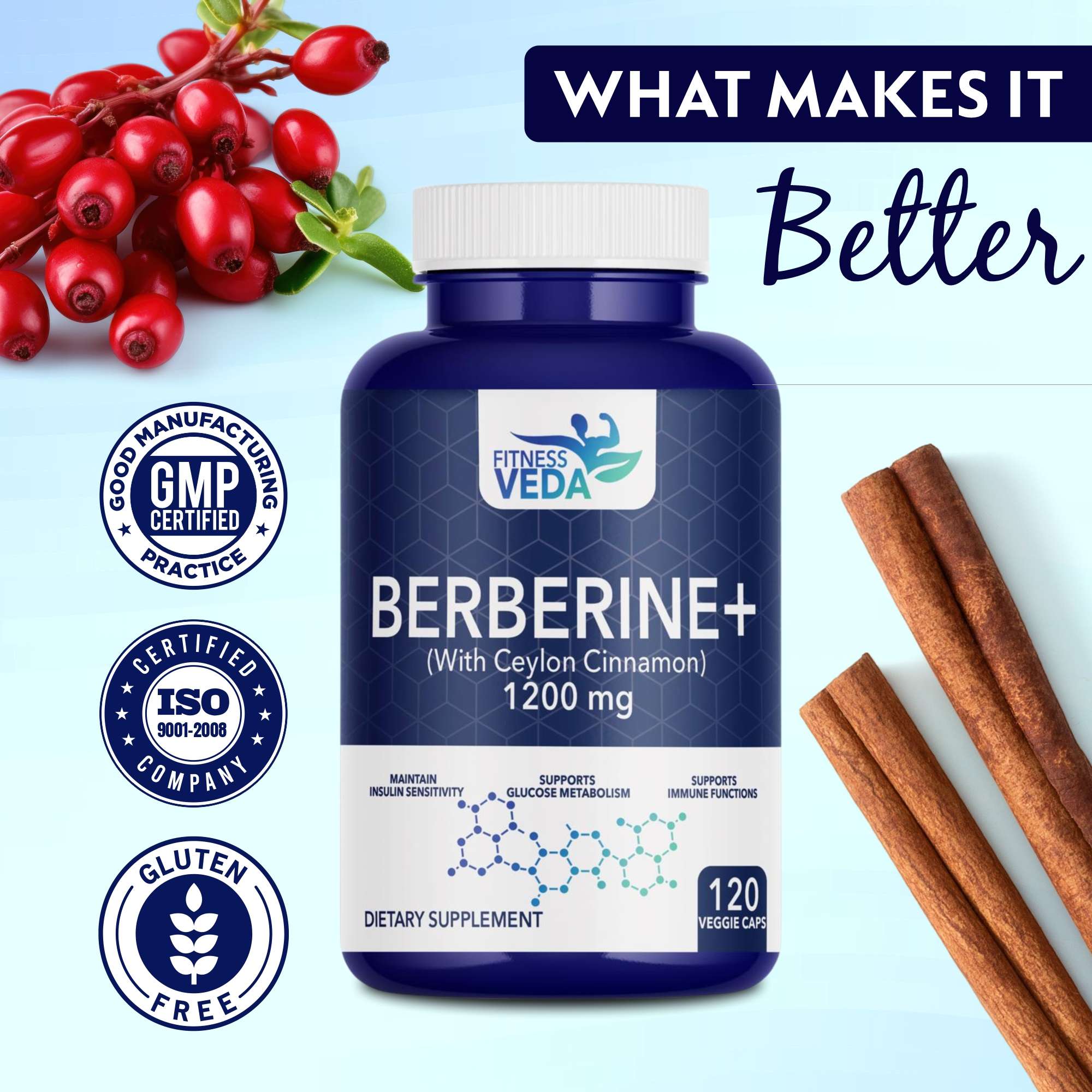 Berberine + With Ceylon Cinnamon 5