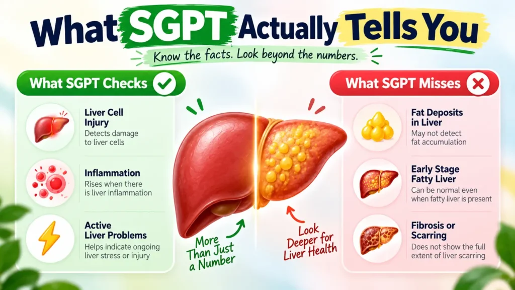 fatty liver with normal SGPT infographic