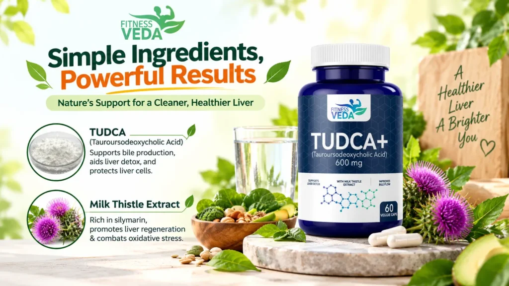 Milk Thistle for liver health supplement by Fitness Veda with natural ingredients